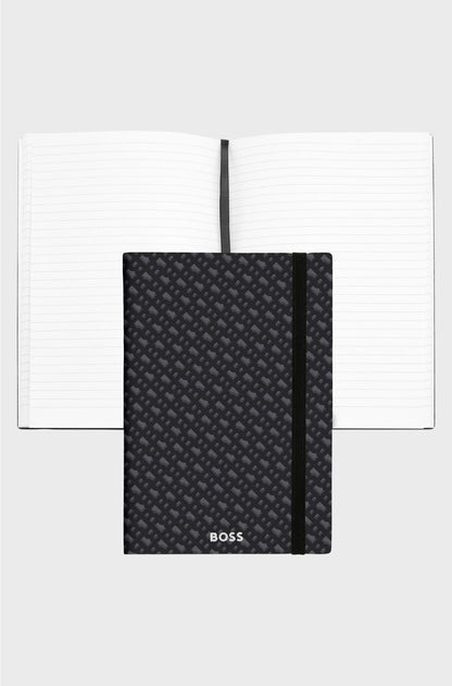 GREY A5 NOTEBOOK WITH MONOGRAM PATTERN