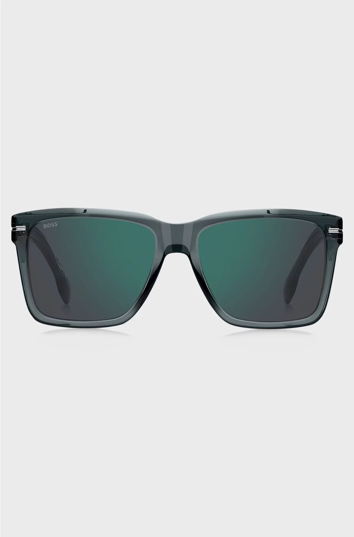 GREY-ACETATE SUNGLASSES WITH SILVER-TONE TRIMS