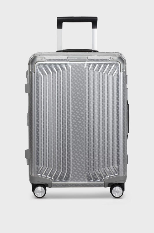 SILVER ALUMINIUM CABIN-SIZE SUITCASE 55CM
