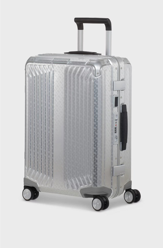 SILVER ALUMINIUM CABIN-SIZE SUITCASE 55CM
