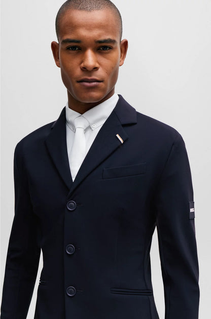 EQUESTRIAN SHOW JACKET WITH LOGO PATCH AND SIGNATURE STRIPE