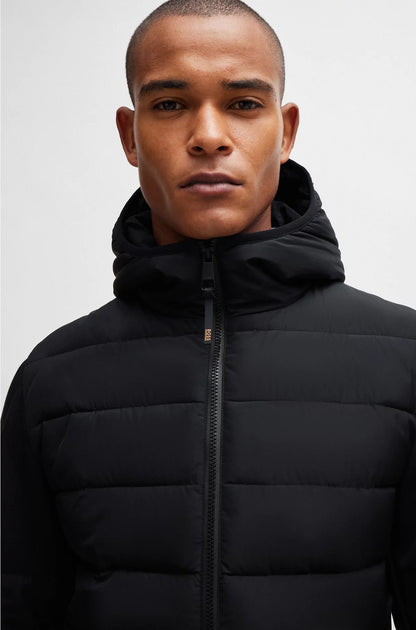 EQUESTRIAN HYBRID PUFFER JACKET WITH LOGO PATCH