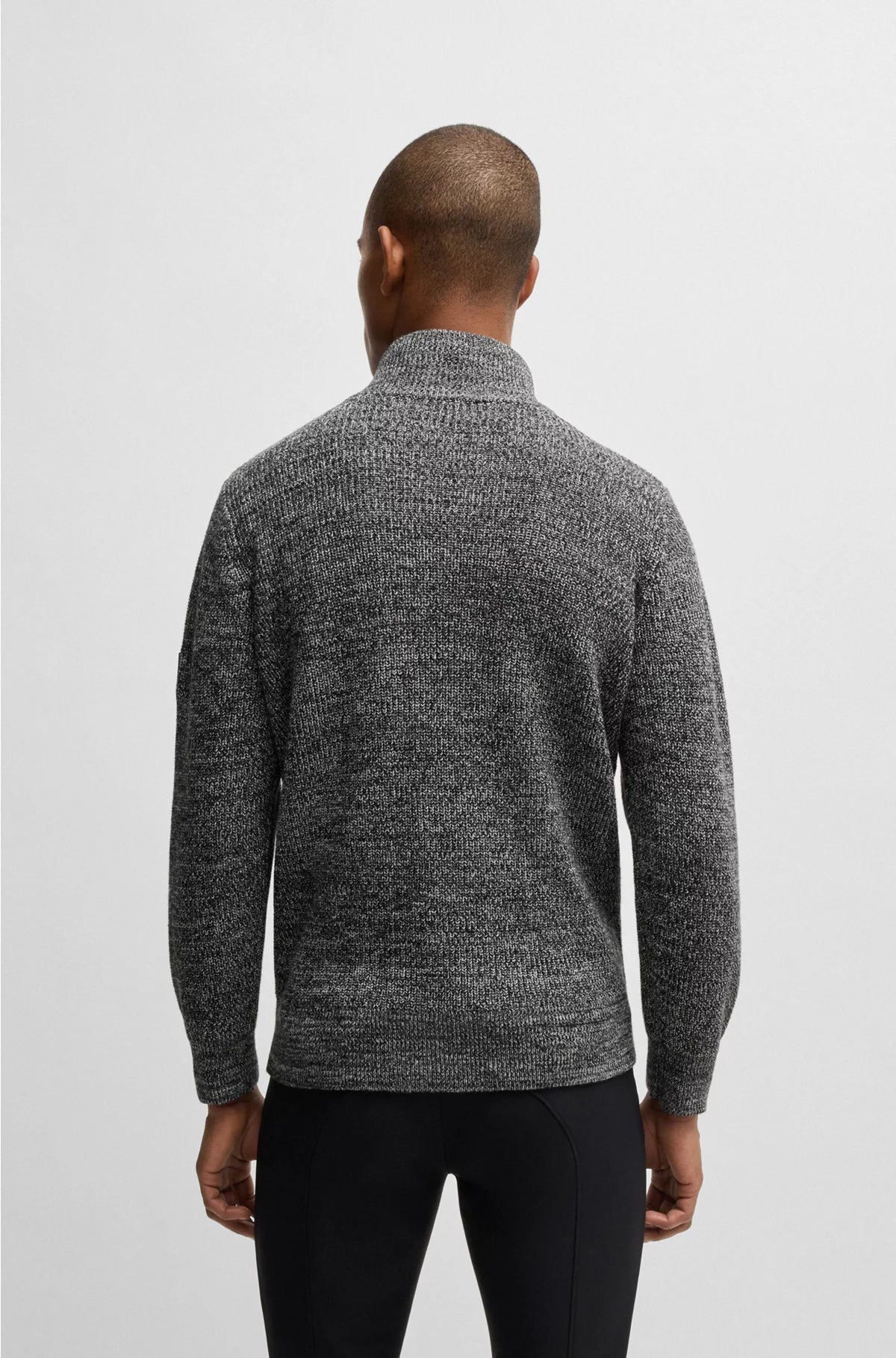 EQUESTRIAN MELANGE TROYER SWEATER