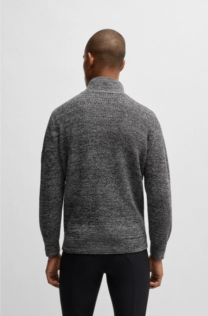 EQUESTRIAN MELANGE TROYER SWEATER