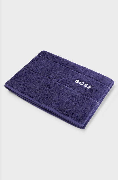 COTTON BATH MAT WITH CONTRAST LOGO EMBROIDERY