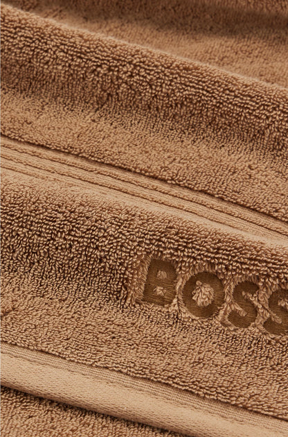 AEGEAN-COTTON GUEST TOWEL WITH TONAL LOGO