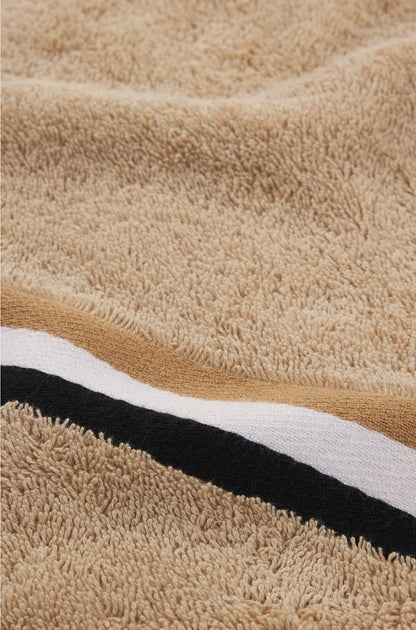 COTTON HAND TOWEL WITH SIGNATURE-STRIPE BORDER