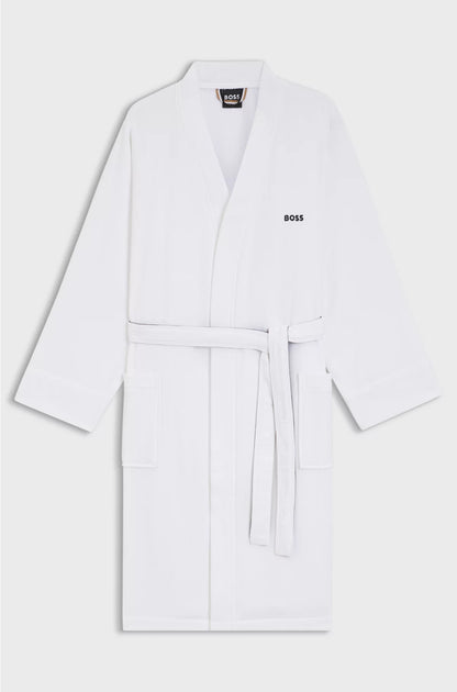 COTTON-TERRY DRESSING GOWN WITH QUICK-DRY INNER