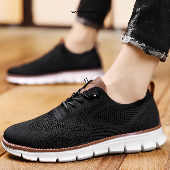 Men's Easy Wear Slip-On Loafers – Super Soft Breathable Fabric Shoes, Lightweight Casual Walking Sneakers, Stylish Dress Shoes, Mesh Urban Footwear for Work & Everyday Use.