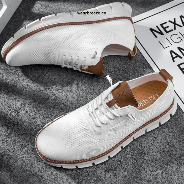 Men's Easy Wear Slip-On Loafers – Super Soft Breathable Fabric Shoes, Lightweight Casual Walking Sneakers, Stylish Dress Shoes, Mesh Urban Footwear for Work & Everyday Use.