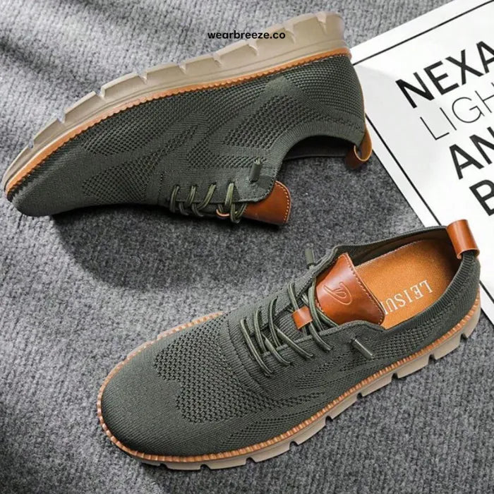 Men's Easy Wear Slip-On Loafers – Super Soft Breathable Fabric Shoes, Lightweight Casual Walking Sneakers, Stylish Dress Shoes, Mesh Urban Footwear for Work & Everyday Use.