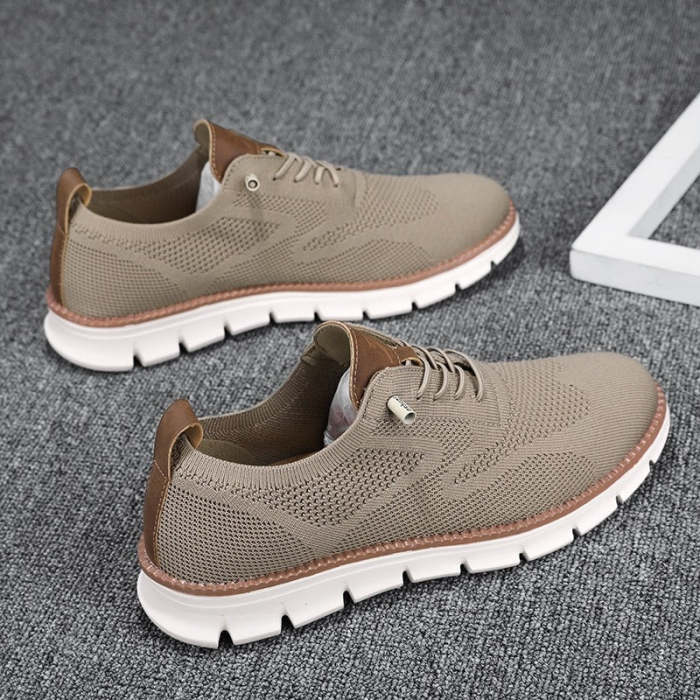 Men's Easy Wear Slip-On Loafers – Super Soft Breathable Fabric Shoes, Lightweight Casual Walking Sneakers, Stylish Dress Shoes, Mesh Urban Footwear for Work & Everyday Use.